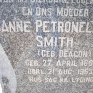 SMITH Anne Petronella nee DEACON 1886-1953
