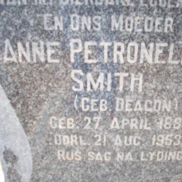SMITH Anne Petronella nee DEACON 1886-1953