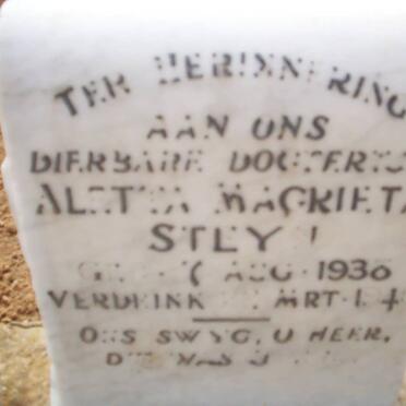 STEYN Aletta Magrieta 1938-1940