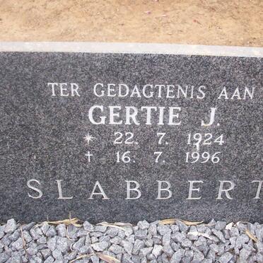 SLABBERT Gertie J. 1923-1996