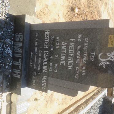 SMITH Frederick Antonie 1903-1945 &amp; Hester Carolina Maria BREWIS 1906-1947 :: SMITH Francois Brewis 1940-2008
