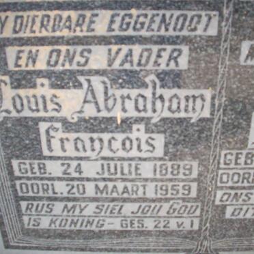 SMIT Louis Abraham Francois 1889-1959 &amp; Aletta Petronella NEL 1900-1983