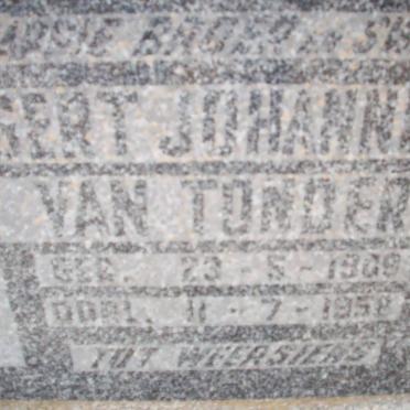 TONDER Gert Johannes, van 1909-1958