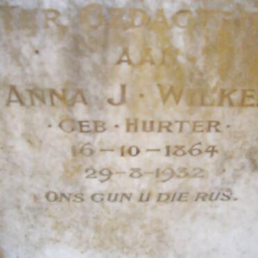 WILKEN Anna J. nee HURTER 1864-1932