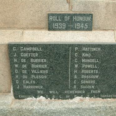 6. Roll of Honour 1939-1945