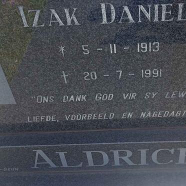 ALDRICH Izak Daniel 1913-1991