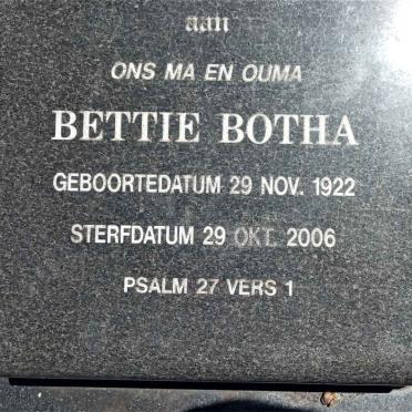 BOTHA Bettie 1922-2006