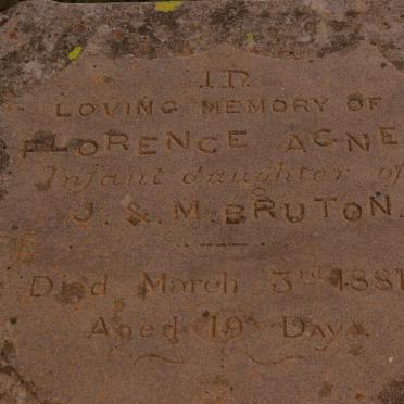 BRUTON Florence Agnes -1881