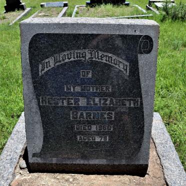 BARNES Hester Elizabeth -1960