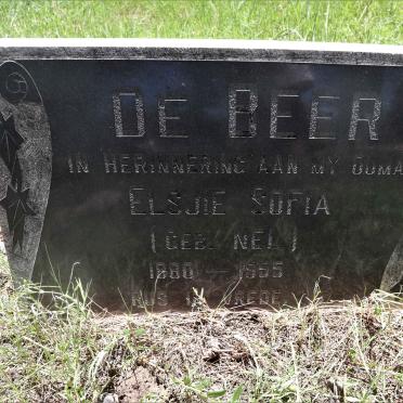 BEER Elsjie Sofia, de nee NEL 1880-1955