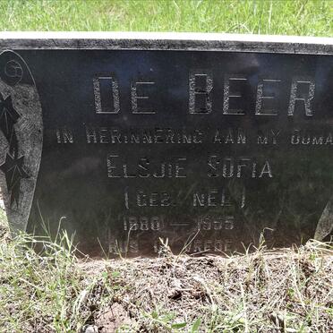 BEER Elsjie Sofia, de nee NEL 1880-1955