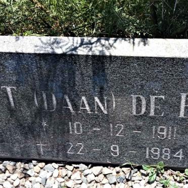 BEER D.T., de 1911-1984 &amp; E.C. BOTHA 1919-2005