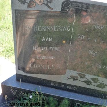 BERG Cornelius, van der 1911-1979