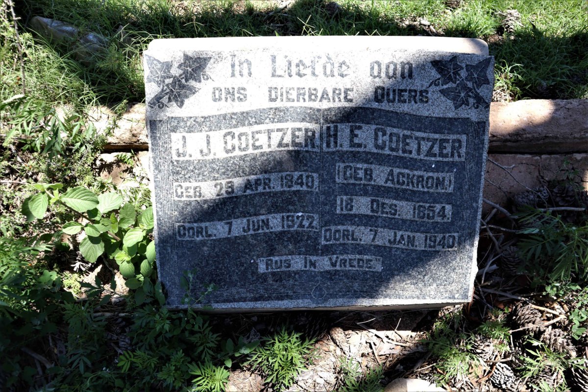 COETZER J.J. 1840-1922 &amp; H.E. ACKRON 1854-1940