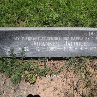 COETZER Johannes Jacobus 1906-1974 &amp; Maria du Plessis VAN HEERDEN 1911-1988