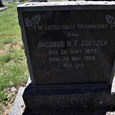 COETZER Jacobus H.F. 1875-1958