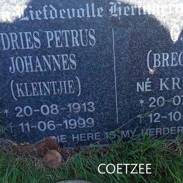 COETZEE Andries Petrus Johannes 1913-1999 &amp; G.S. KRUGER 1915-2000