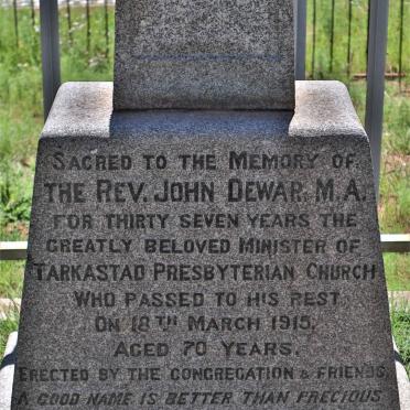DEWAR John -1915 &amp; Beatrice -1892