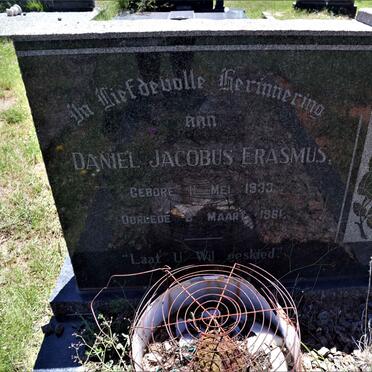 ERASMUS Daniel Jacobus 1933-1961
