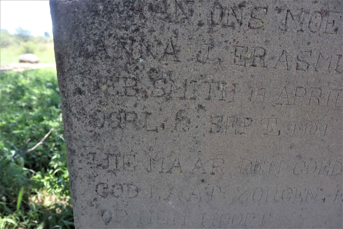 ERASMUS Anna J. nee SMITH  182?-1901