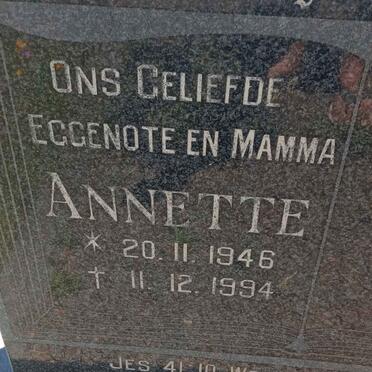 GROBBELAAR Annette 1946-1994