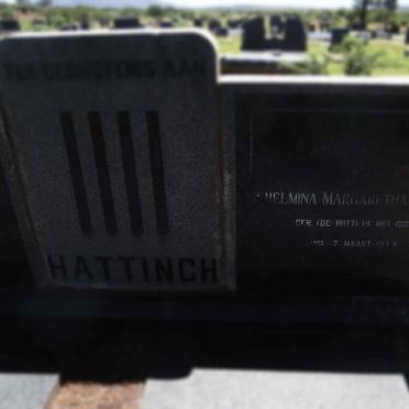 HATTINGH Wilhelmina Margaretha nee de WITT 1886-1974