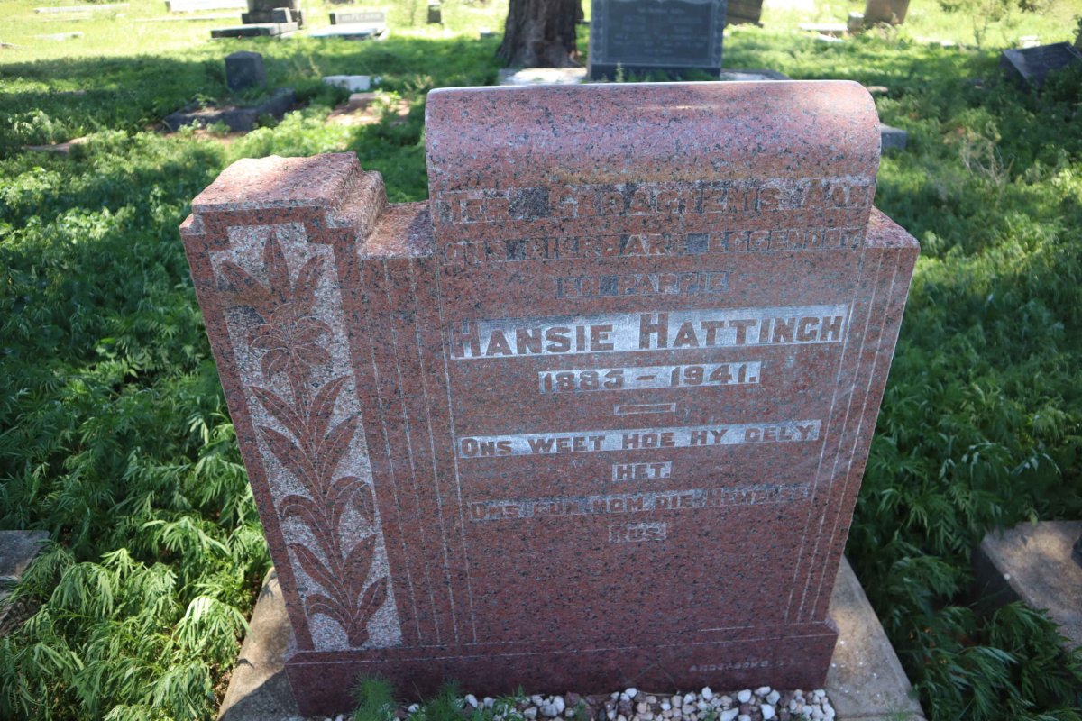 HATTINGH Hansie 1885-1941