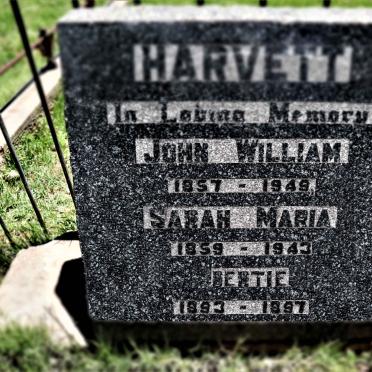 HARVETT John William 1857-1948 &amp; Sarah Maria 1859-1943 :: HARVETT Bertie 1893-1897