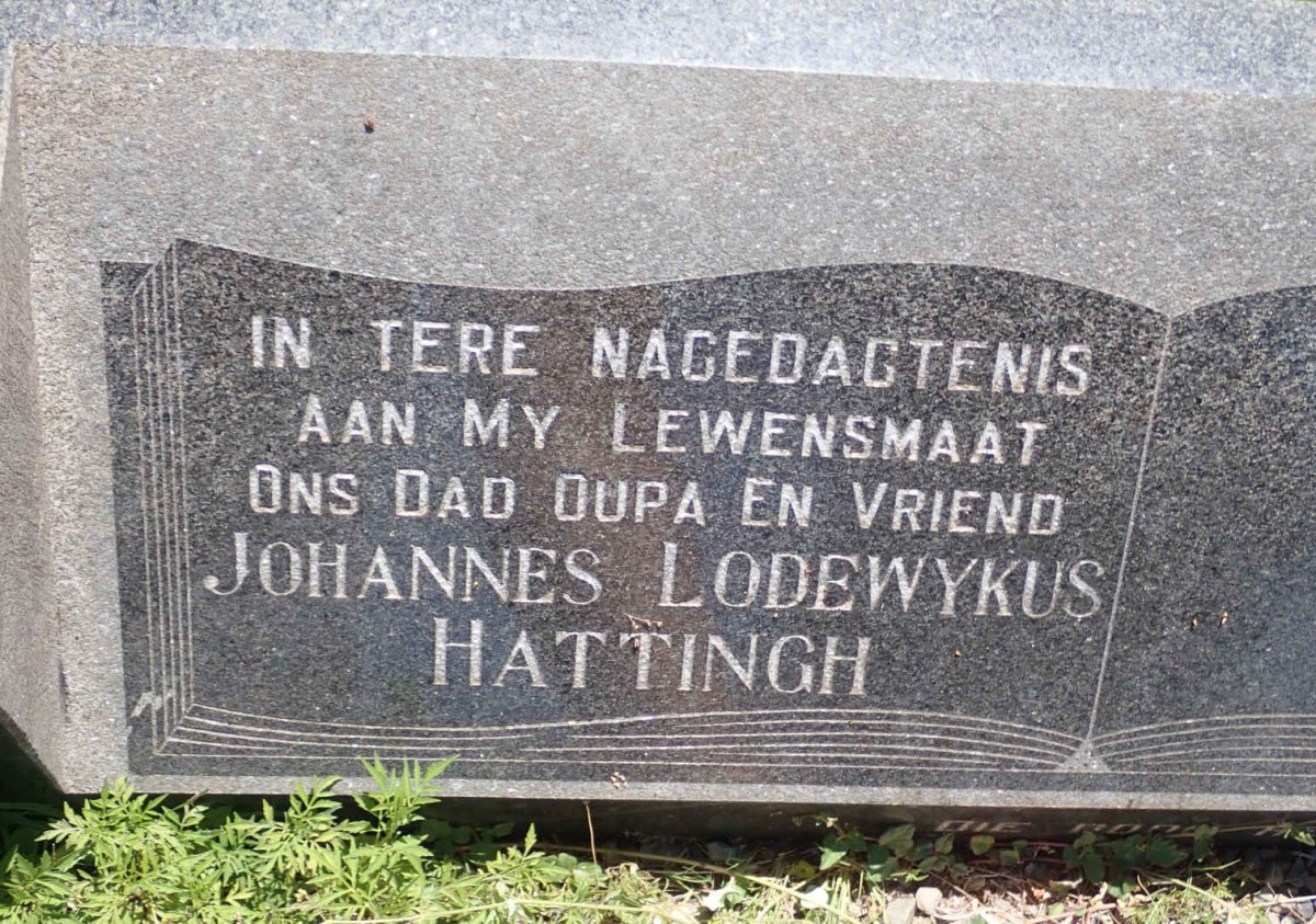 HATTINGH Johannes Lodewykus 1910-1974 &amp; Helena Catharina 1913-2008