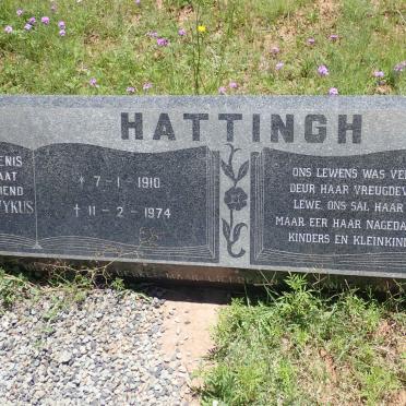 HATTINGH Johannes Lodewykus 1910-1974 &amp; Helena Catharina 1913-2008
