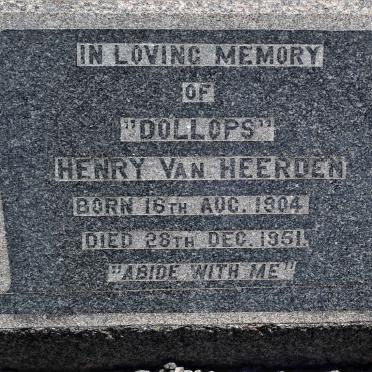 HEERDEN Henry, van 1904-1951