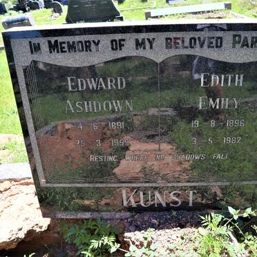 KUNST Edward Ashdown 1891-1959 &amp; Edith Emily 1896-1982