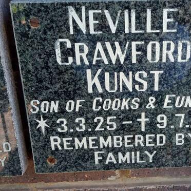 KUNST Neville Crawford 1925-1991