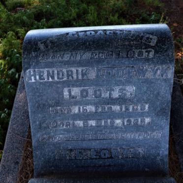 LOOTS Hendrik Lodewyk 1868-1925