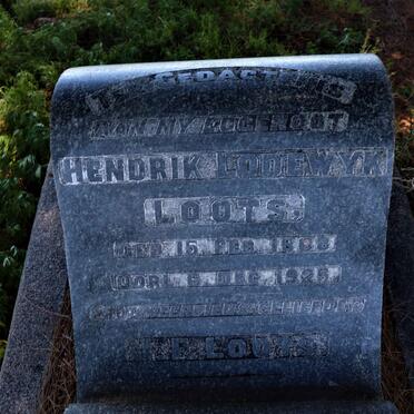 LOOTS Hendrik Lodewyk 1868-1925