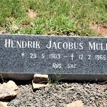 MULDER Hendrik Jacobus 1903-1965