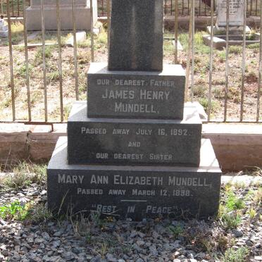 MUNDELL James Henry -1892 :: MUNDELL Mary Ann Elizabeth -1898