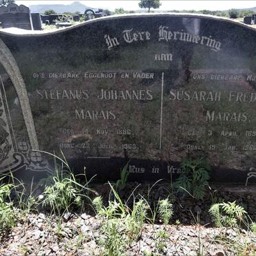 MARAIS Stefanus Johannes 1886-1963 &amp; Susarah Frederika 1890-1966