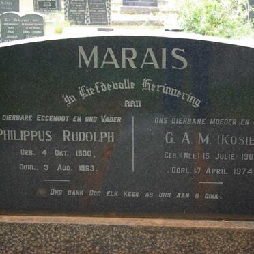 MARAIS Philippus Rudolph 1900-1963 &amp; G.A.M. NEL 1906-1974
