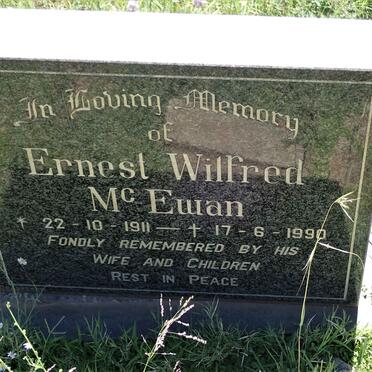 MCEWAN Ernest Wilfred 1911-1990