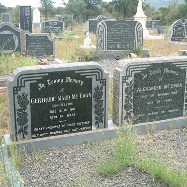 MCEWAN Gertrude Maud born SELLERS -1981 :: MCEWAN Alexander -1950