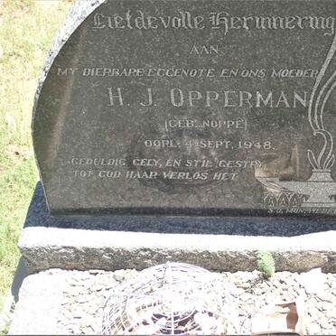 OPPERMAN H.J. nee NOPPE -1948