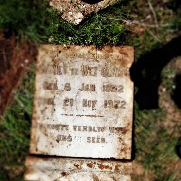 OLIVIER ?ney de Wet 1922-1922