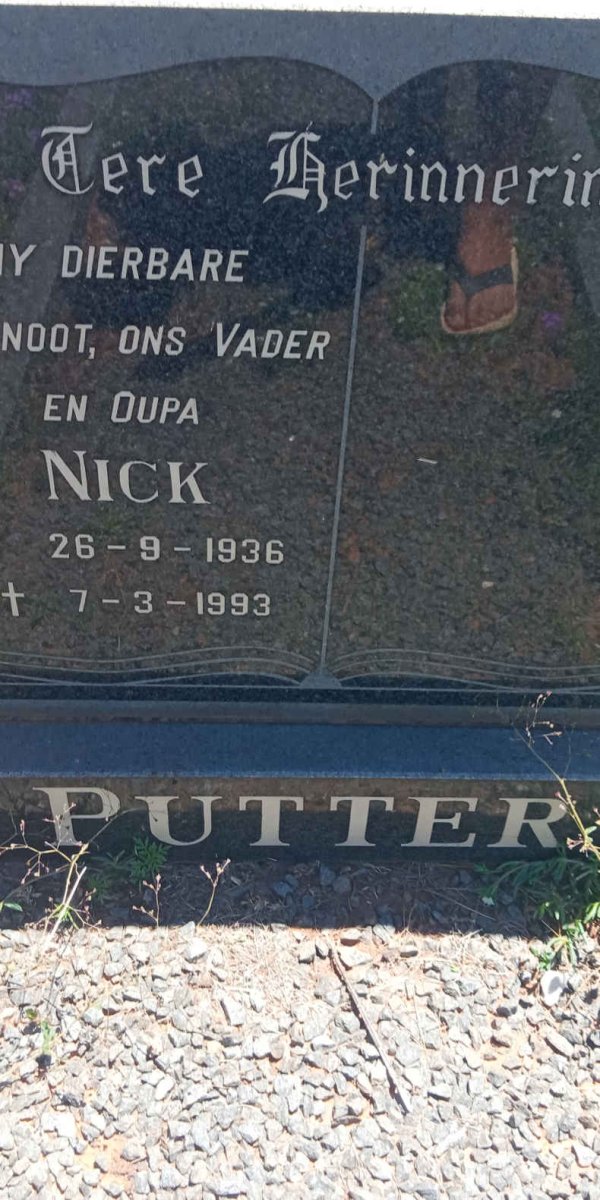 PUTTER Nick 1936-1993