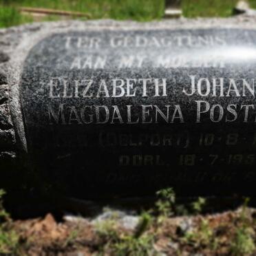 POSTHUMUS Jan J. 1913-1947 &amp; Elizabeth Johanna Magdalena DELPORT 1913-1957