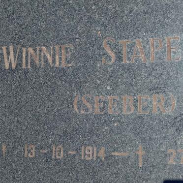 STAPELBERG Winnie nee SEEBER 1914-1993