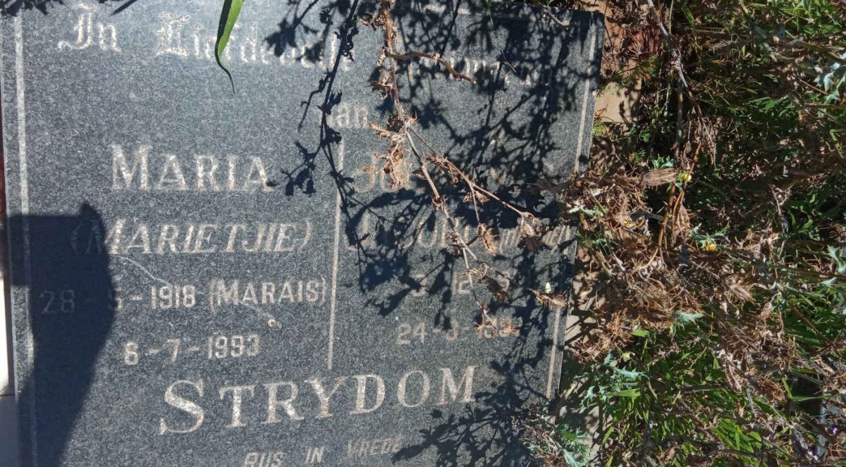 STRYDOM Johannes Jacobus 1913-1997 &amp; Maria MARAIS 1918-1993