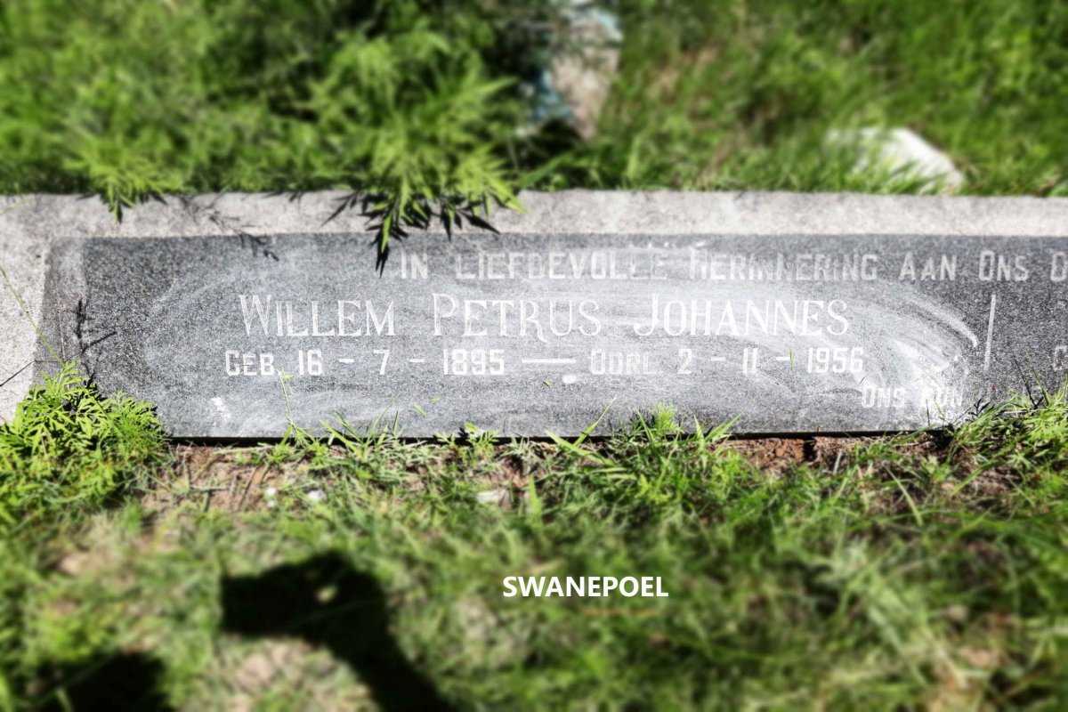 SWANEPOEL Willem Petrus Johannes 1895-1956 &amp; Christina Frederika Maria DE WILZEM 1907-1966