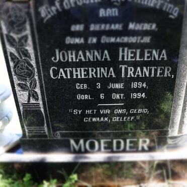 TRANTER Frederick Francois 1887-1963 &amp; Johanna Helena Catharina 1894-1994