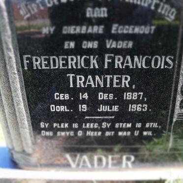 TRANTER Frederick Francois 1887-1963 &amp; Johanna Helena Catharina 1894-1994